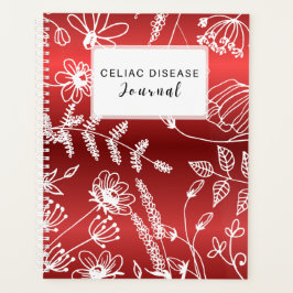Agenda Celiac Disease Monthly Journal - Red Metallic