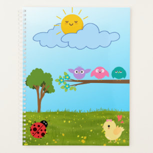 Agenda Cena Alegre de Desenho Animado da Natureza – Diver