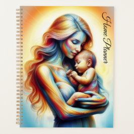 Agenda Cena brilhante da mãe e do filho radiante