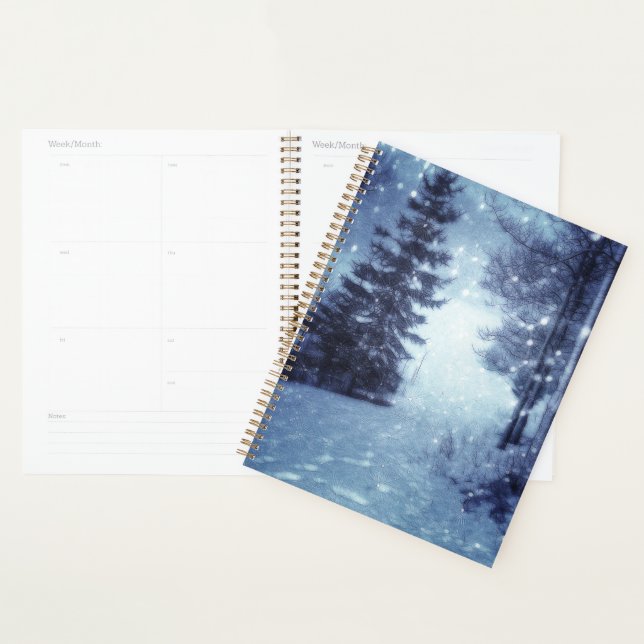 Agenda Cena de inverno da Floresta Mágica Azul Lua (Exibição)