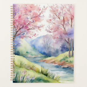 Agenda Cena Natural de Primavera de Aquarela