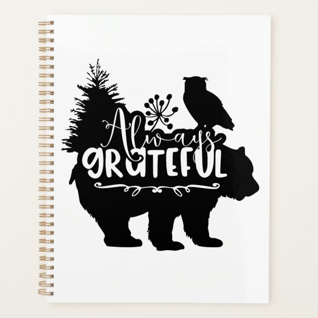 Agenda Cena sempre Grateful Woodland (Frente)