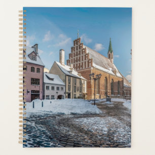 Agenda Centro de cidade de inverno de neve em Riga, Letón