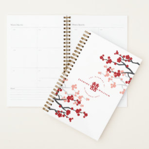 Agenda Cereja Blossoms e Felicidade Dupla Casamento Chinê