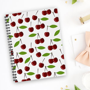 Agenda Cereja Vermelha, Padrão De Cerejas, Folhas, Fruta