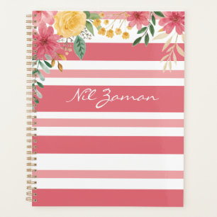 Agenda Chá de Noiva Floral Duplo Nome Elegante