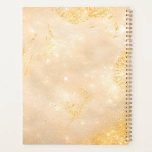 Agenda Champagne Luxuoso Dourado Nome Personalizado Edi