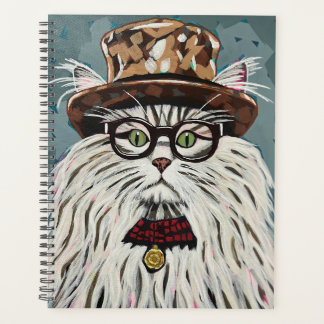 Agenda Chapéu e óculos vestidos de gato