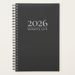 Agenda Charcoal Gray 2026 Planner | Custom Initials
