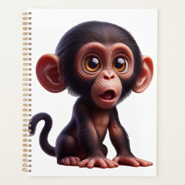 Agenda Charming Chimp Whimsy - Adorável Primatas de Carto (Frente)
