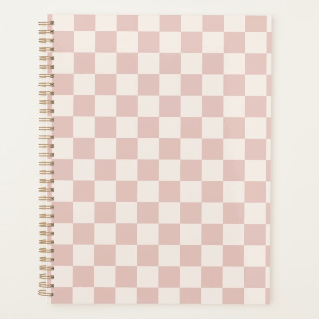 Agenda Check Pale Beige Checkered Pattern Board (Frente)
