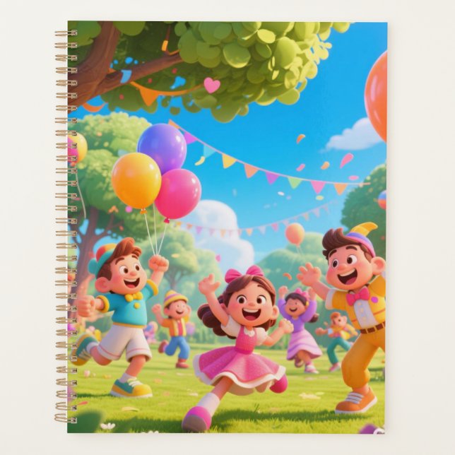 Agenda 🎈 Cheerful Adventure Daily Planner | Fun for Kids (Frente)
