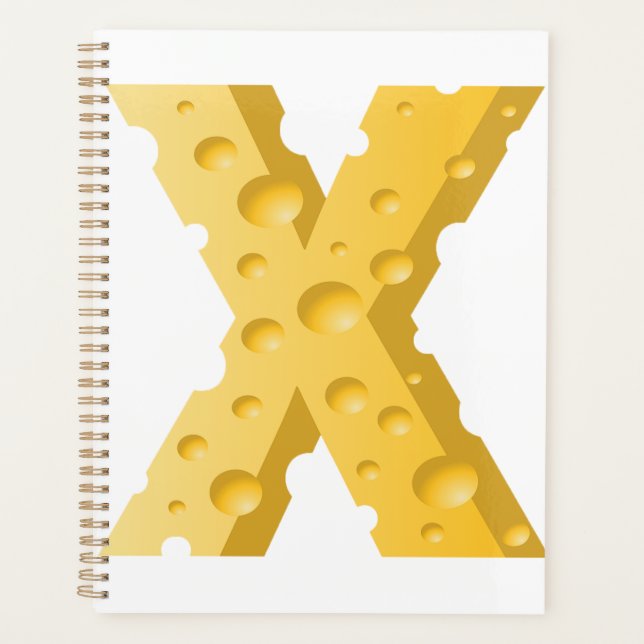 Agenda Cheese Letter X Typography (Frente)