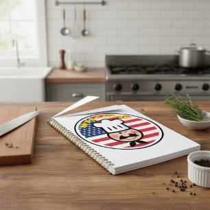 Agenda Chef Bem-vindo com bandeira americana