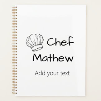 Agenda Chef cozinheiro adicionar texto nome homens cozinh