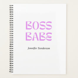 Agenda Chefe Babe Personalizado Branco Moderno 2024