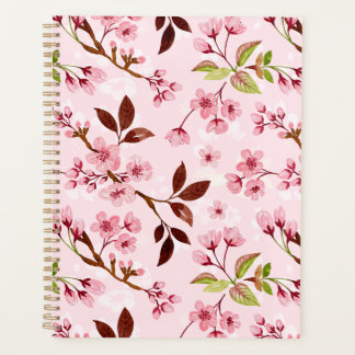Agenda Cherry Blossomo Fundo Rosa