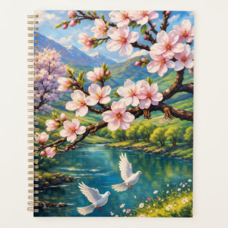 Agenda Cherry Blossoms, White Doves, and Mountain Planner