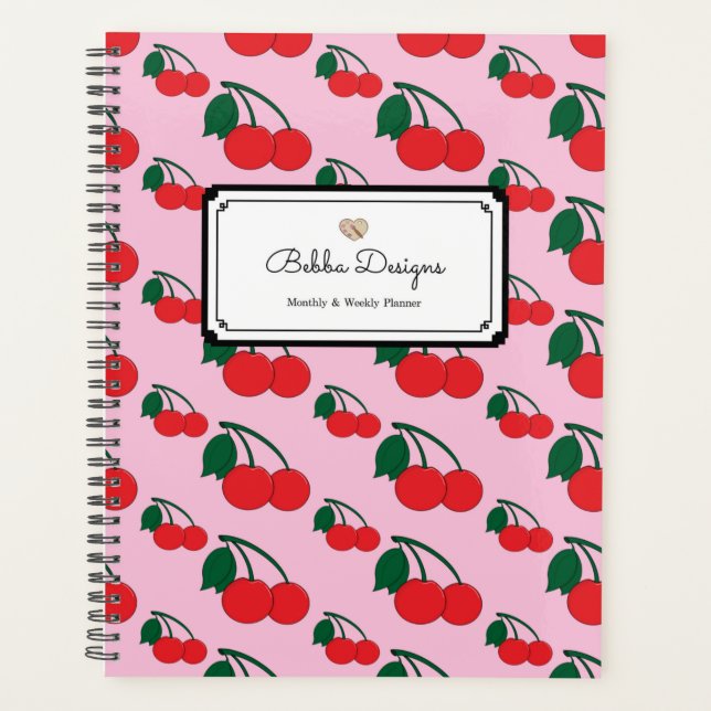 Agenda Cherry Impressão Planner (Frente)