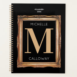 Agenda Chic Black & Dourado Monograma