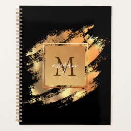 Agenda Chic Faux Dourado Glam Brushconstituídas Monograma
