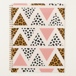 Agenda Chic Leopard & Pink Triangle Pattern