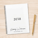 Agenda Chic Signature Script Monogram Business<br><div class="desc">Plan ahead in style with this minimalist personalized planner, designed for professionals who appreciate clean design. Featuring a sleek, modern layout with your monogram name in elegant signature script, this planner blends functionality with refined personal branding. The understated cover design makes it ideal for work, school, goal setting, or daily...</div>