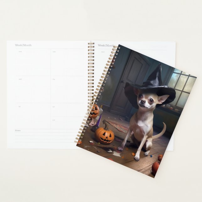 Agenda Chihuahua Pumpkins Halloween Scary (Exibição)
