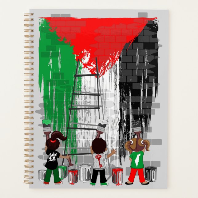 Agenda Children of Gaza Painting Palestine Flag  (Frente)