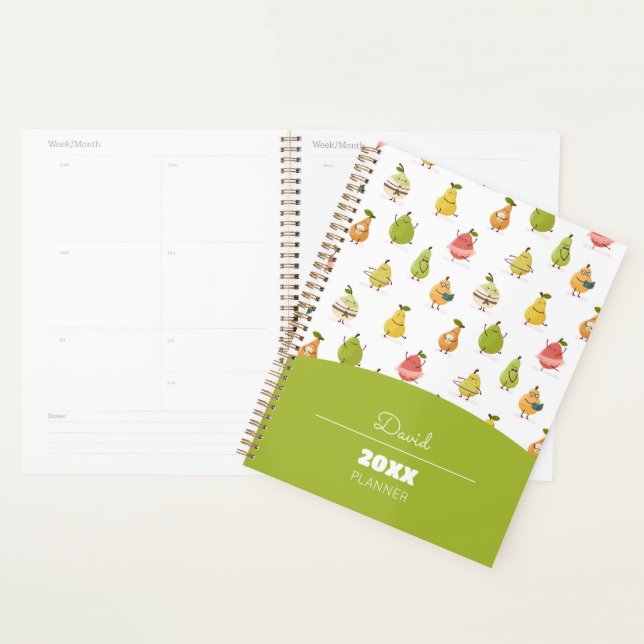Agenda Children's pattern of fun pears (Exibição)