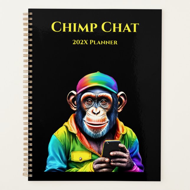 Agenda Chimp Chat-Chimpanzé com Telefone (Frente)