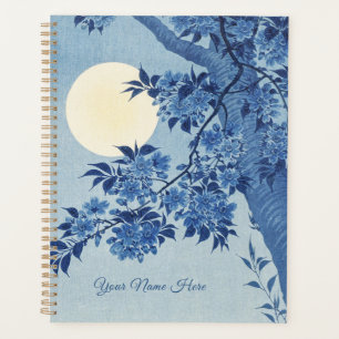 Agenda Chinoiserie Azul Naval Flor de Cerejeira & Lua Che