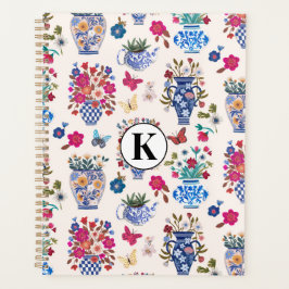 Agenda Chinoiserie Floral Monogram