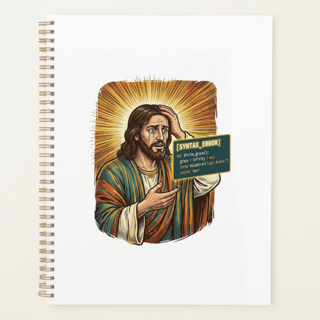 Agenda Chorando Jesus Erro de Sintaxe Programador Codific (Frente)