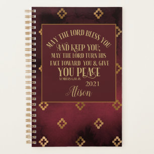 Agenda Christian Blessing Bíblia Floral Personalizado 20