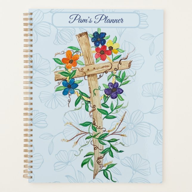 Agenda Christian Floral Cross (Frente)