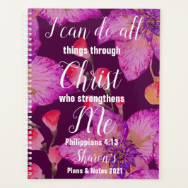 Agenda Christian Philippians 4:13 2022 Personalizado