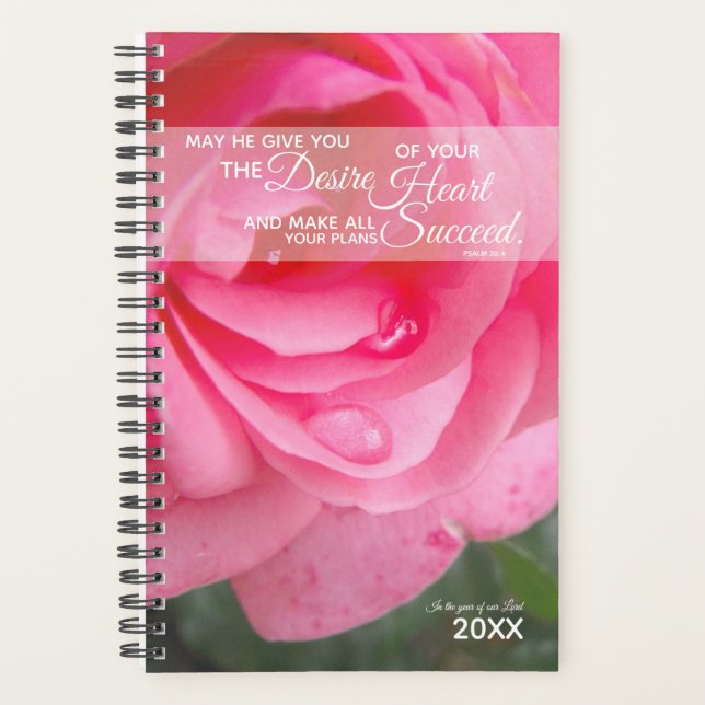 Agenda Christian Planner for Women - Rosa vermelha (Frente)