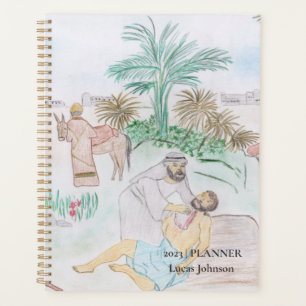Agenda Christian Trabalho de arte O bom samaritano