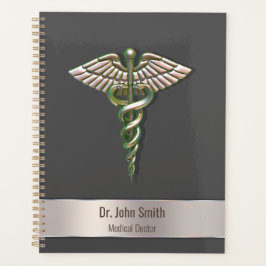 Agenda Chrome Holographic 3D Caduceus Medical