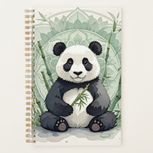 Agenda Chubby panda sentada em lótus