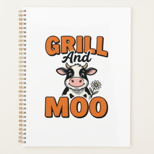 Agenda Churrasco De Vaca Engraçada E Design De Camiseta V