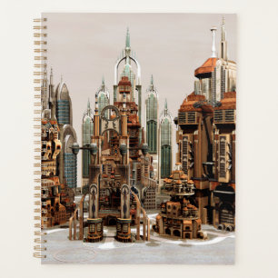 Agenda Cidade de Fantasia Futurista Arte de Horizonte de