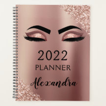 Cílios Glitter Rosa Dourado 2022 Monograma