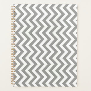 Agenda Cinza White Chevron