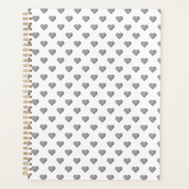 Agenda Cinzas Concretas Simétricas em Branco