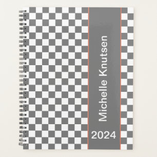 Agenda Cinzas personalizadas e brancas verificadas em 202