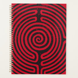 Agenda Círculo Negro Labirinto (Vermelho) Bela Arte