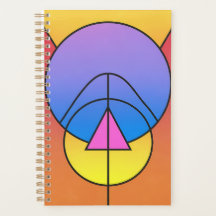 Círculos Geométricos Abstratos Linha Colorida 