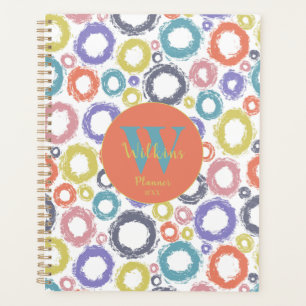 Agenda Círculos Secos de Pincel Secos Design moderno Vibr